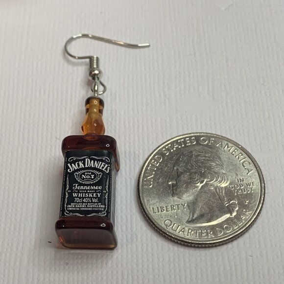 Whiskey Earring, Liquor Earring, Alcohol Earring, Silly Earring, Gift, Novelty - Picture 4 of 4
